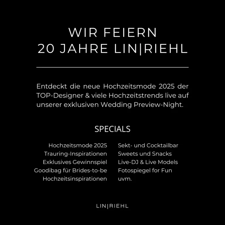 Wedding Preview-Night 2025 | Wir feiern 20 Jahre