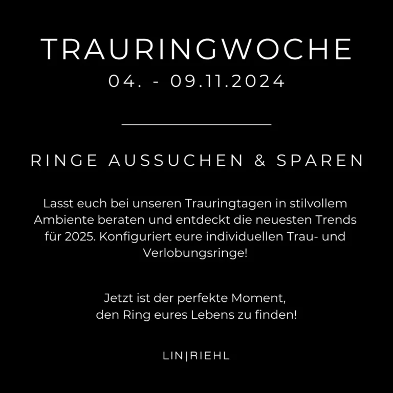 Trauringwoche im November 2024