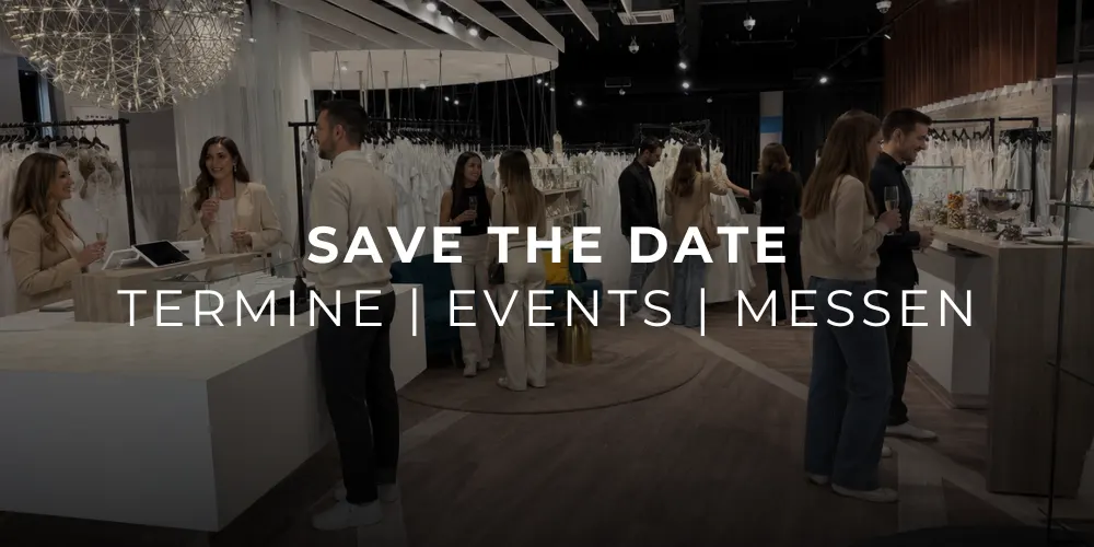 Veranstaltungen und Messen für Brautmode bei Lin Riehl – Save the Date für Bräute und Bräutigame aus Hannover, Hameln, Minden, Bielefeld, Stadthagen, Osnabrück und Paderborn.