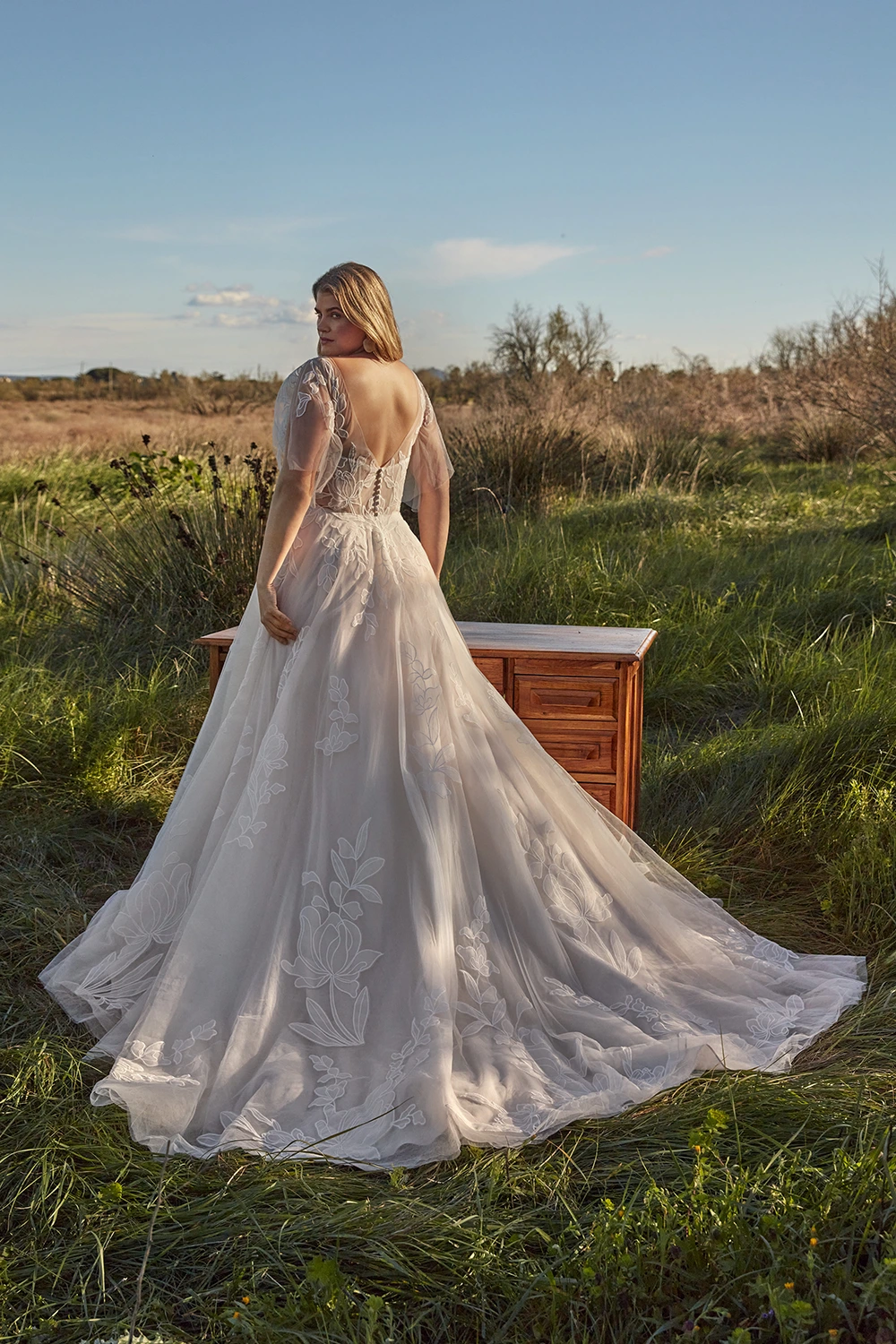 Brautkleid Modell Napoli Curvy von Fara Sposa – Rücken