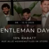 Gentleman Days 2025 im Dezember - 10% Rabatt auf Deinen Hochzeitsanzug
