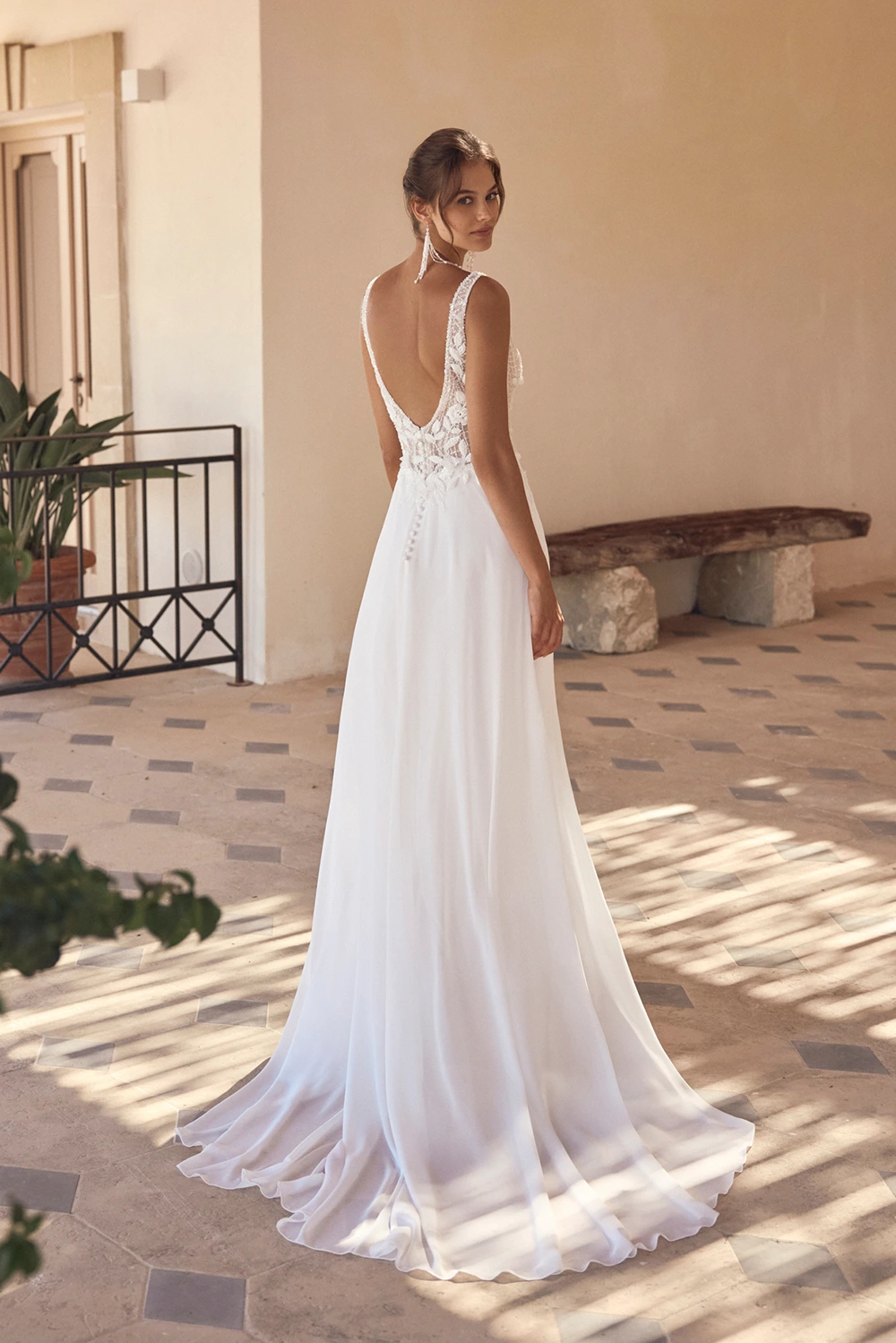 Brautkleid Modell Malibu von Modeca – Rückenansicht