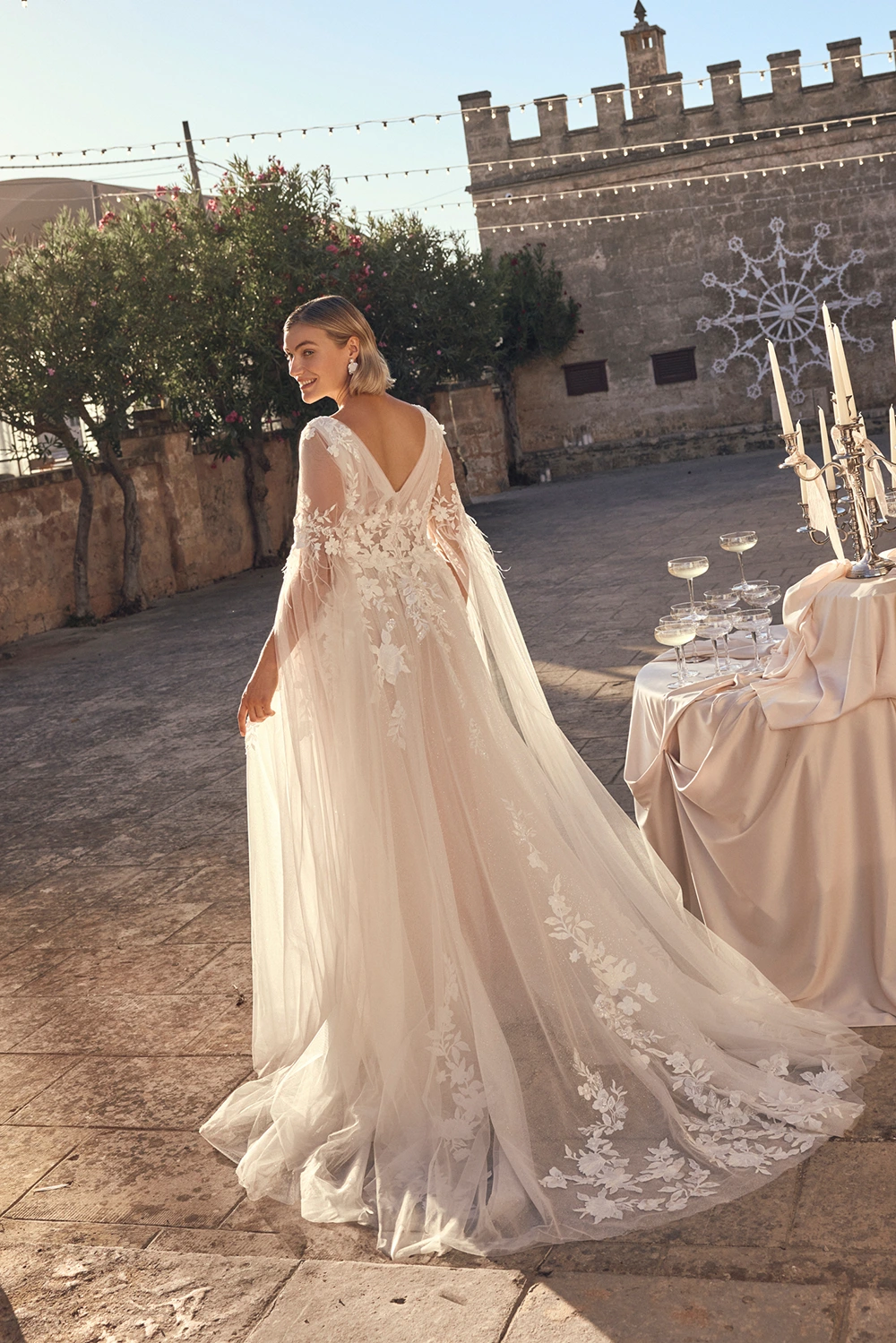 Brautkleid Modell Nadia Curvy von Modeca – Rückenansicht
