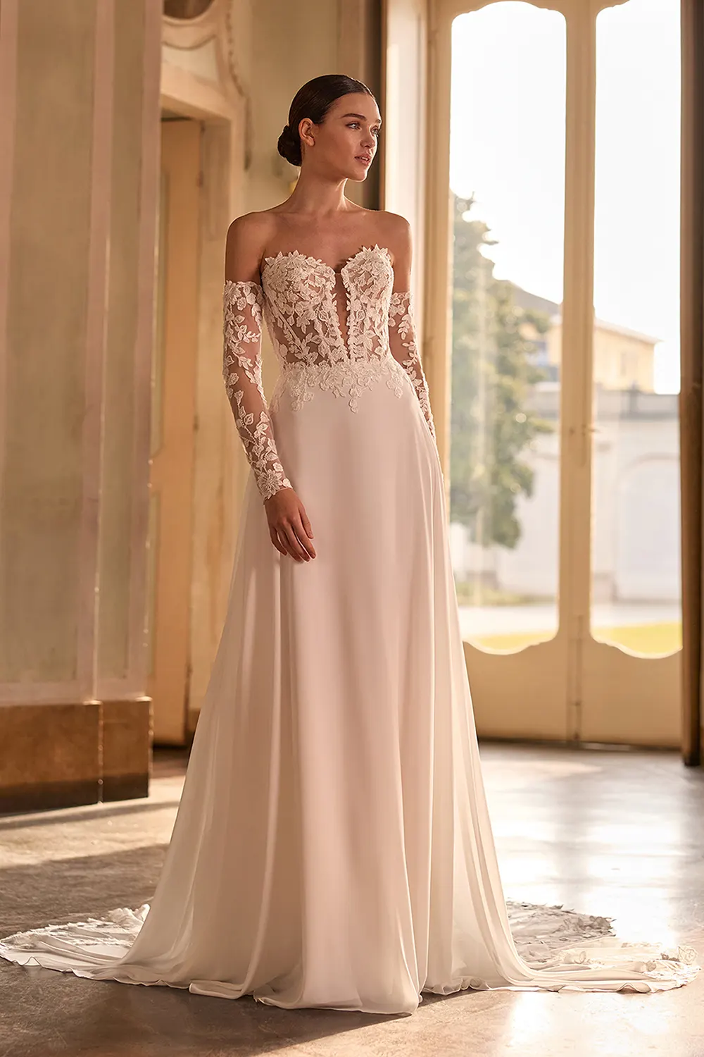 Brautkleid Modell Elysia von Alberto Palatchi – Detailansicht vorne