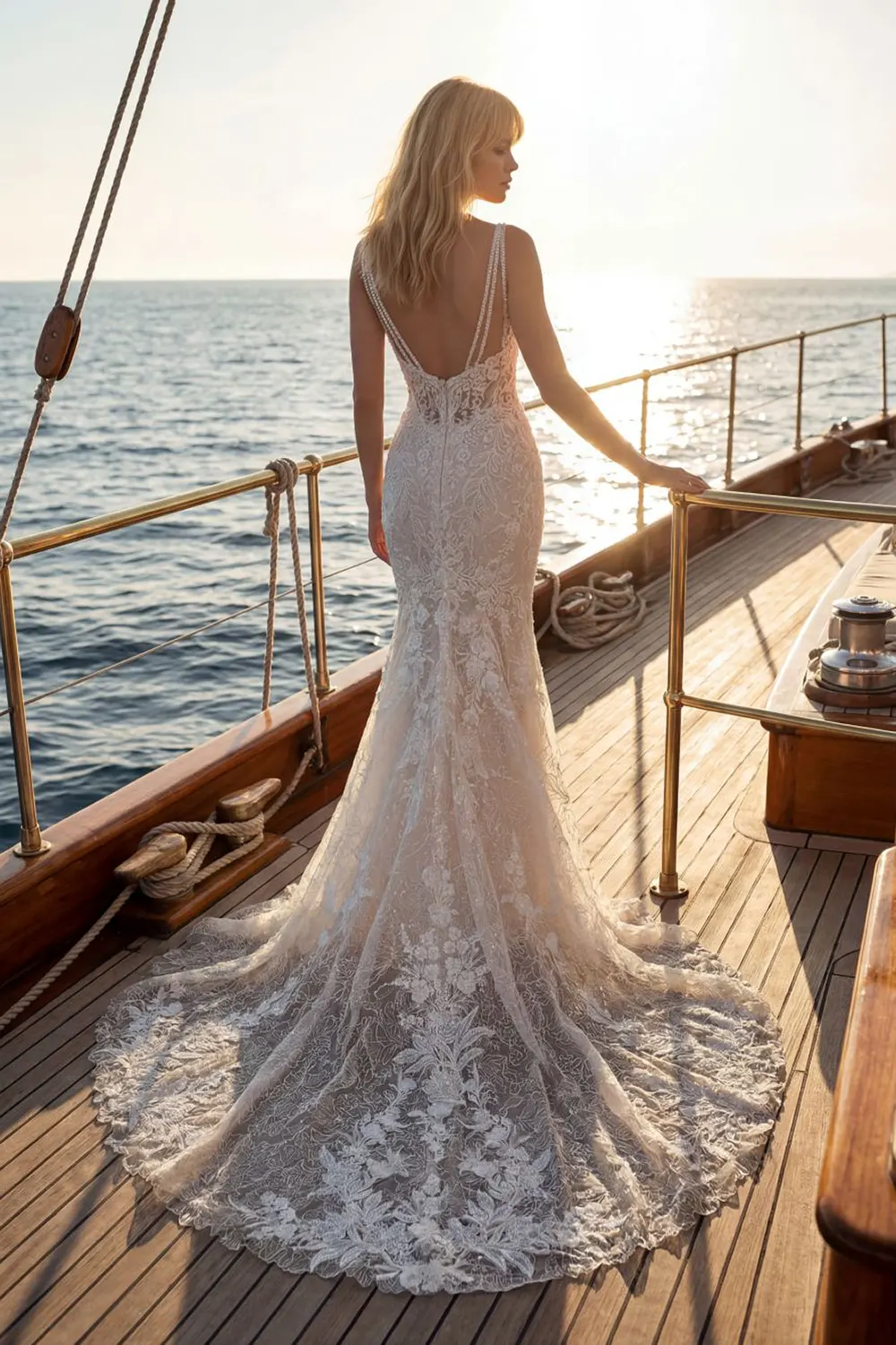 Brautkleid Modell Lenni von Randy Fenoli – Detailasnciht Schleppe