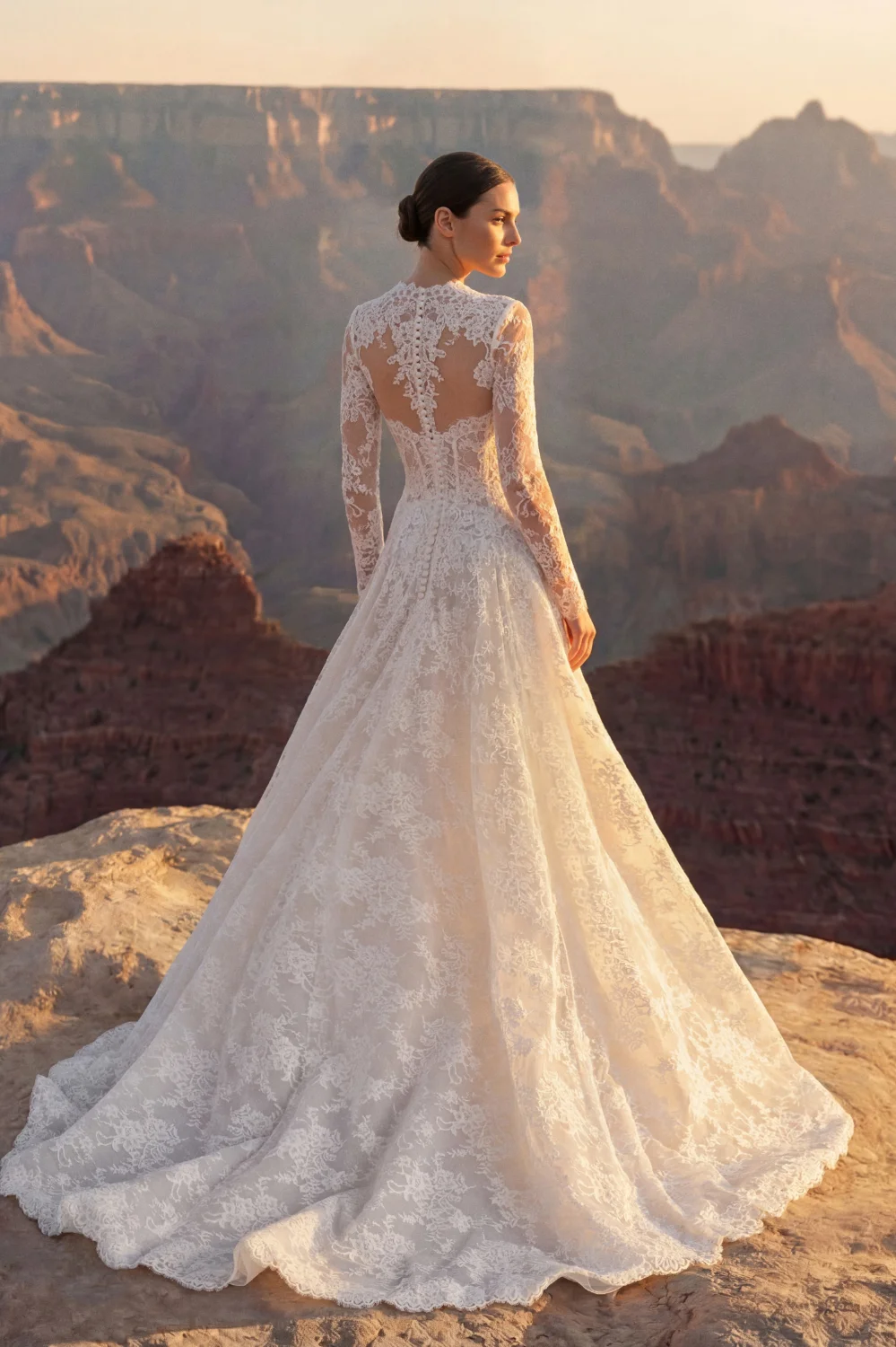Brautkleid Modell Austra von Pronovias – Rückenansicht